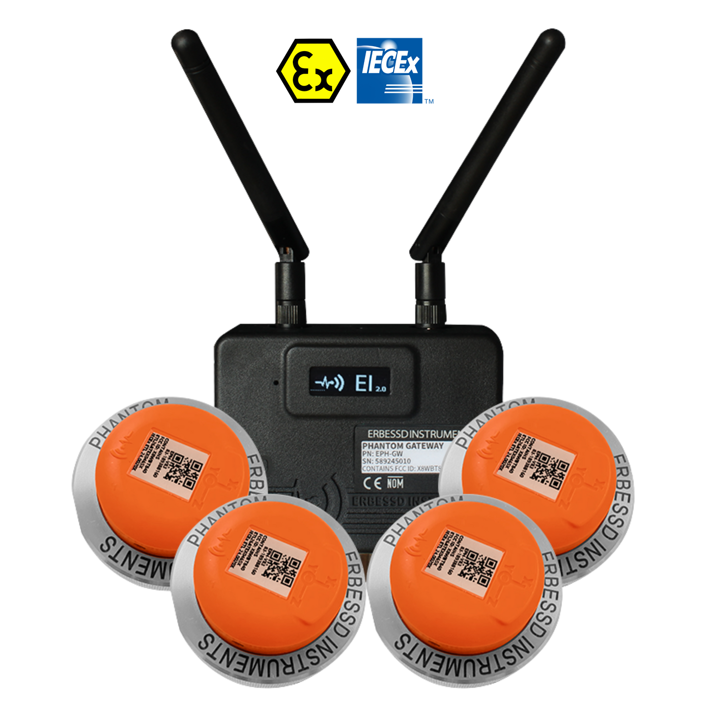 Wireless High Range Ultra Low Noise Triaxial Accelerometer for Condition Monitoring Sensors - Phantom Expert Gen 4 (4 Kit)