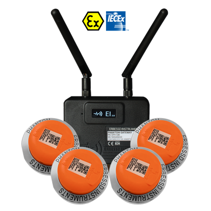 Wireless High Range Ultra Low Noise Triaxial Accelerometer for Condition Monitoring Sensors - Phantom Expert Gen 4 (4 Kit)