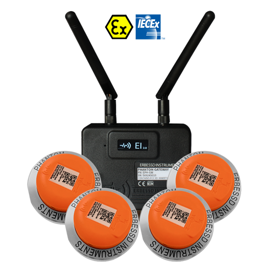 Wireless High Range Ultra Low Noise Triaxial Accelerometer for Condition Monitoring Sensors - Phantom Expert Gen 4 (4 Kit)