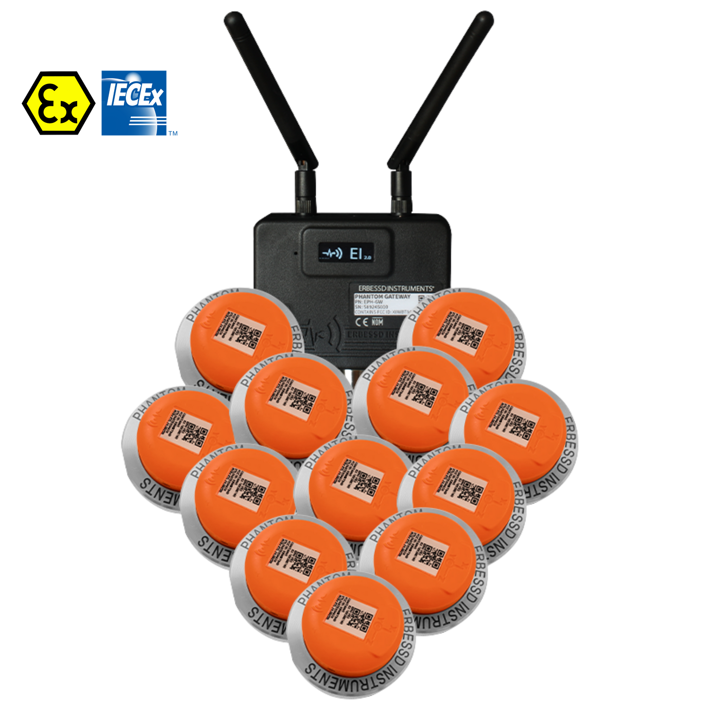 Wireless High Range Ultra Low Noise Triaxial Accelerometer for Condition Monitoring Sensors - Phantom Expert Gen 4 (12 Kit)