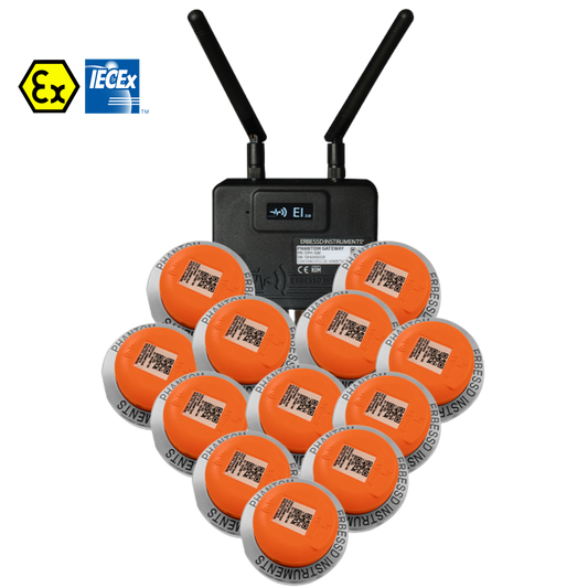 Wireless High Range Ultra Low Noise Triaxial Accelerometer for Condition Monitoring Sensors - Phantom Expert Gen 4 (12 Kit)